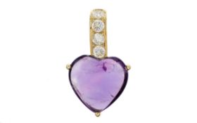 Anhaenger mit Diamanten und Amethyst