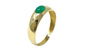 Ring mit Diamanten und Smaragd