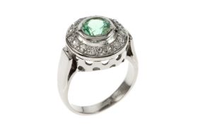 Ring mit Diamanten und Smaragd