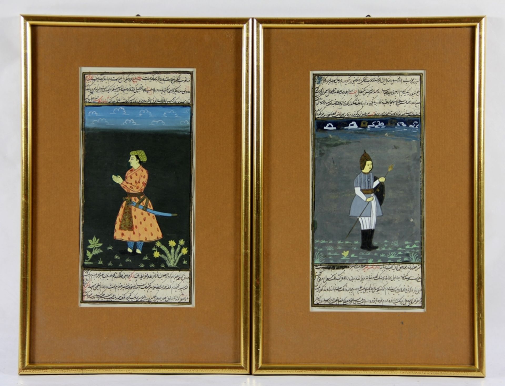 Paar persische Miniaturen