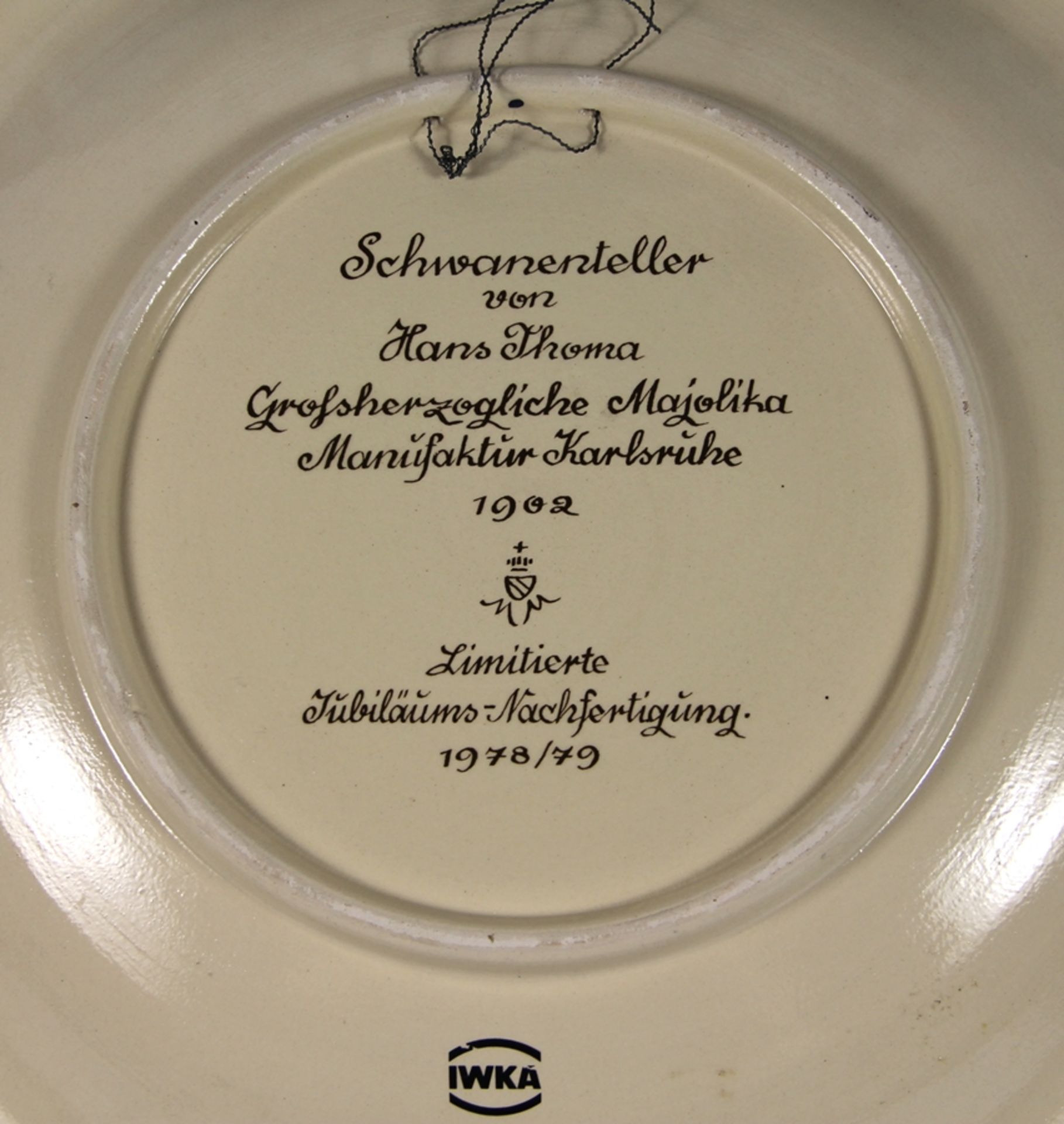 Majolika-Schwanenteller - Image 3 of 3