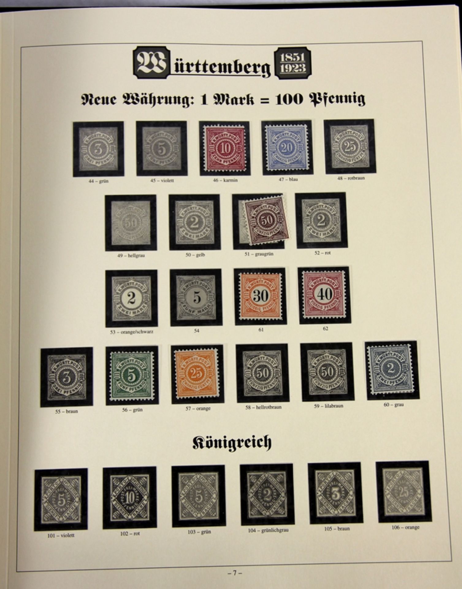 Konvolut Briefmarken Württemberg - Image 2 of 2
