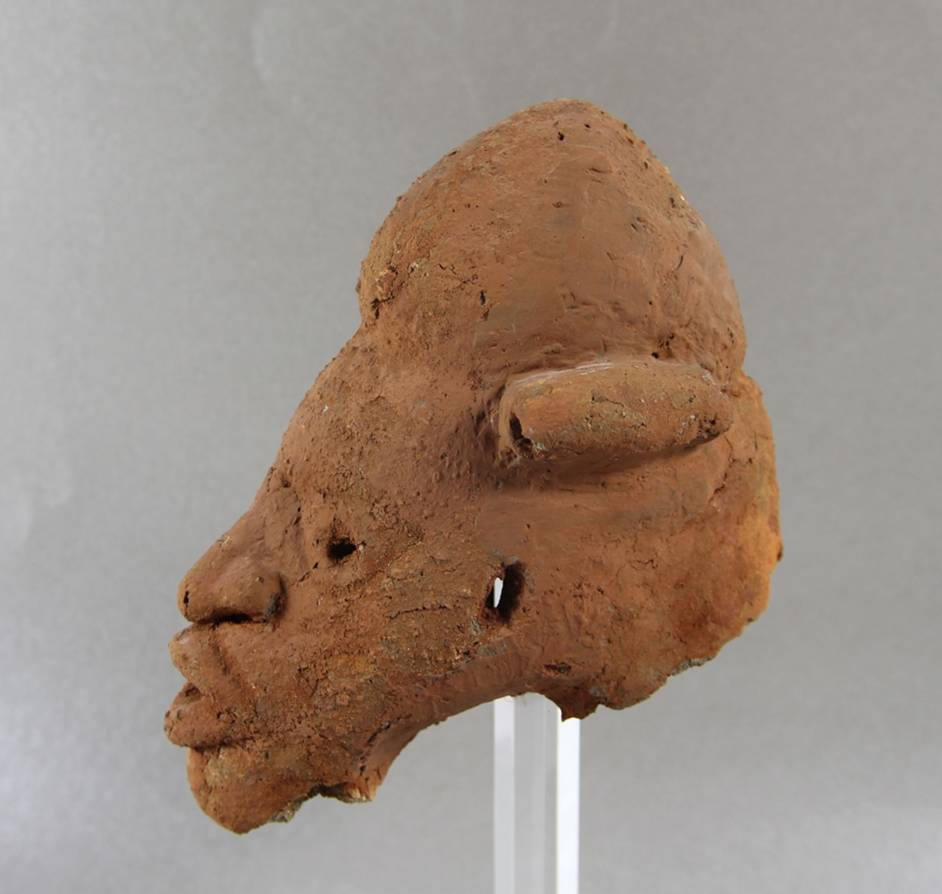 afrikanischer Terrakotta-Kopf - Bild 2 aus 4