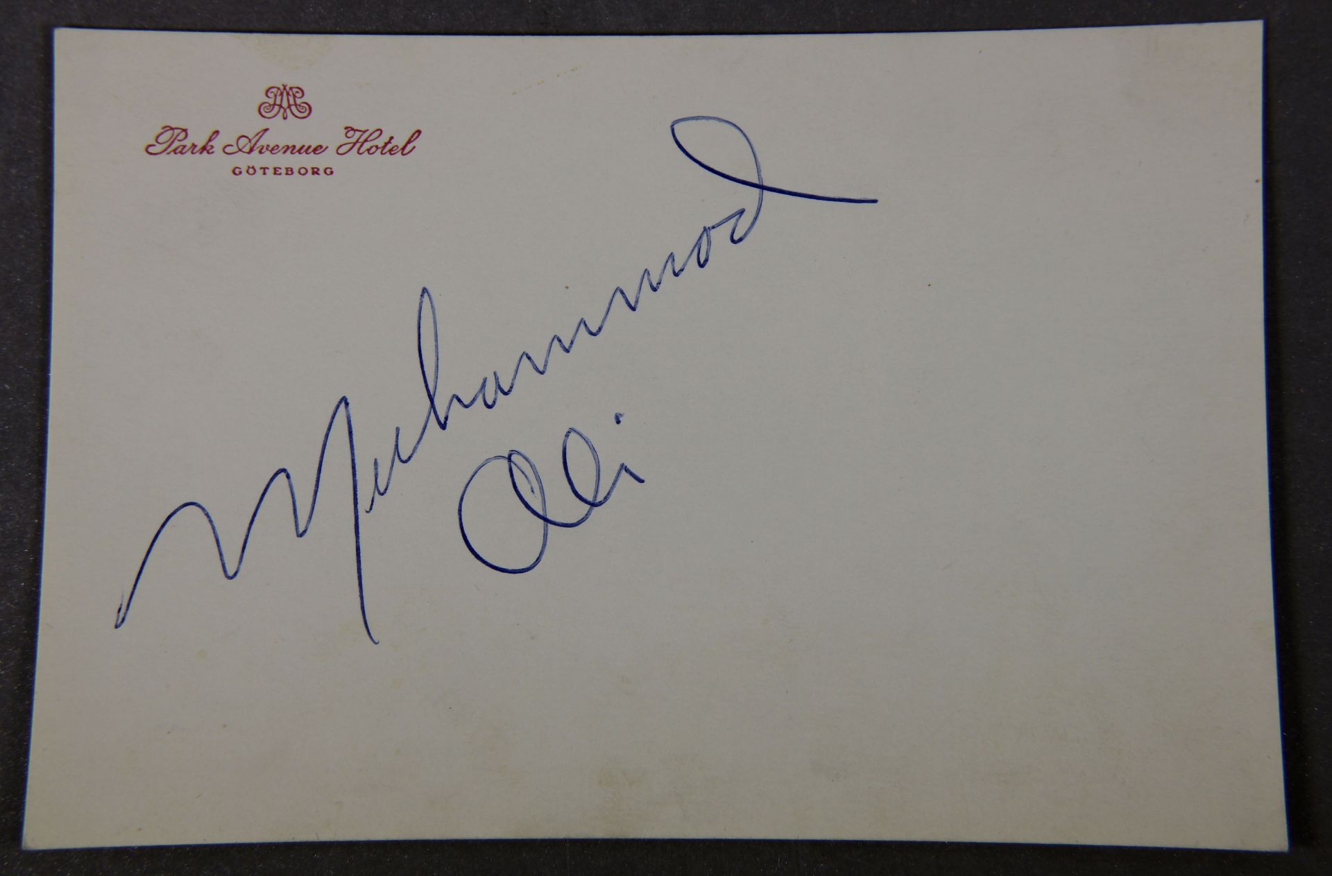 Autogramm Muhammad Ali