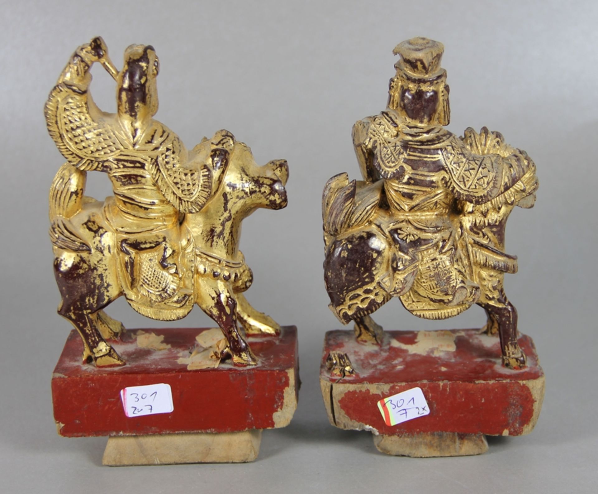 Paar chinesische Reiterskulpturen - Image 4 of 5