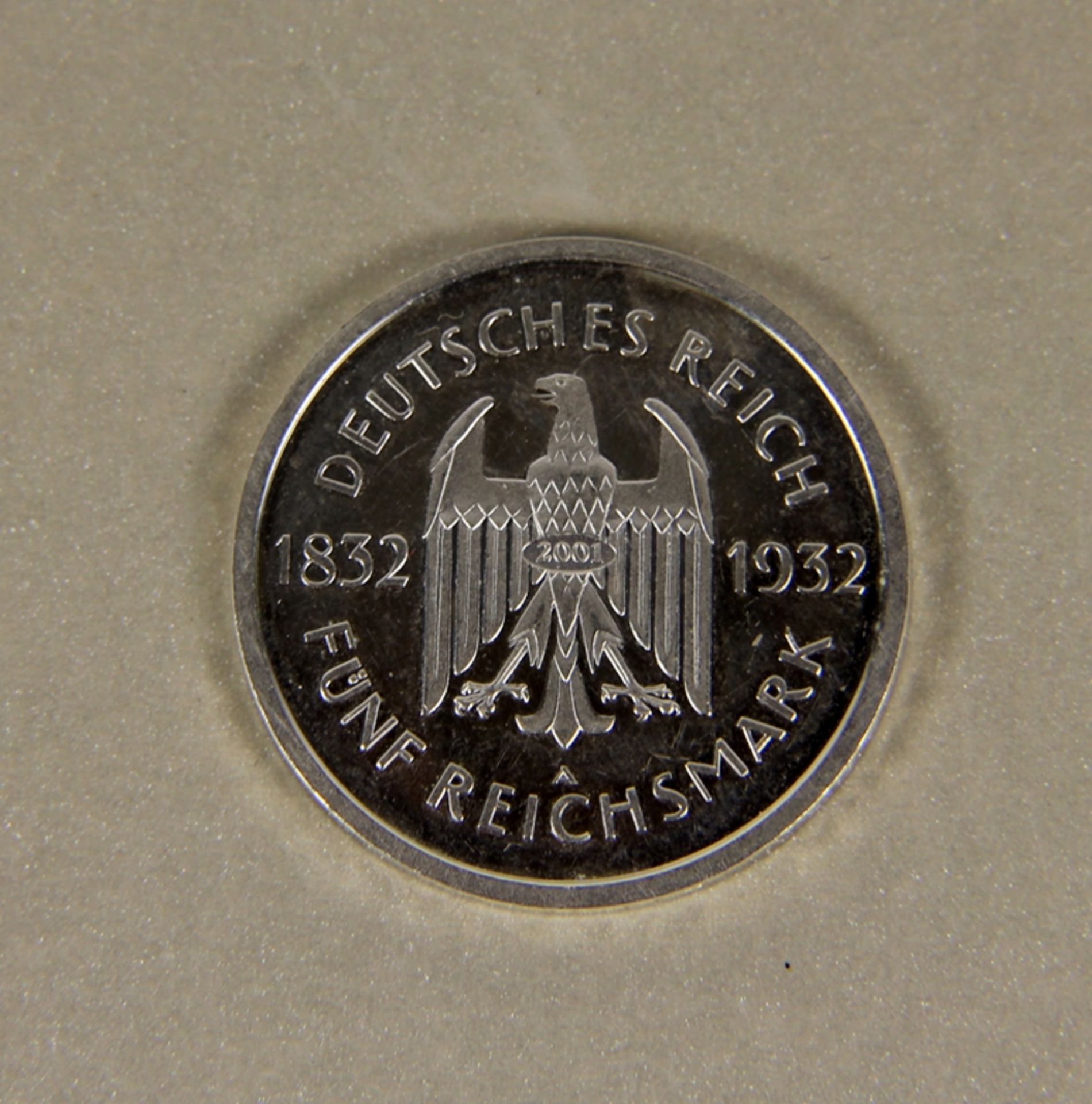 5 Reichsmark Goethe - Image 2 of 2