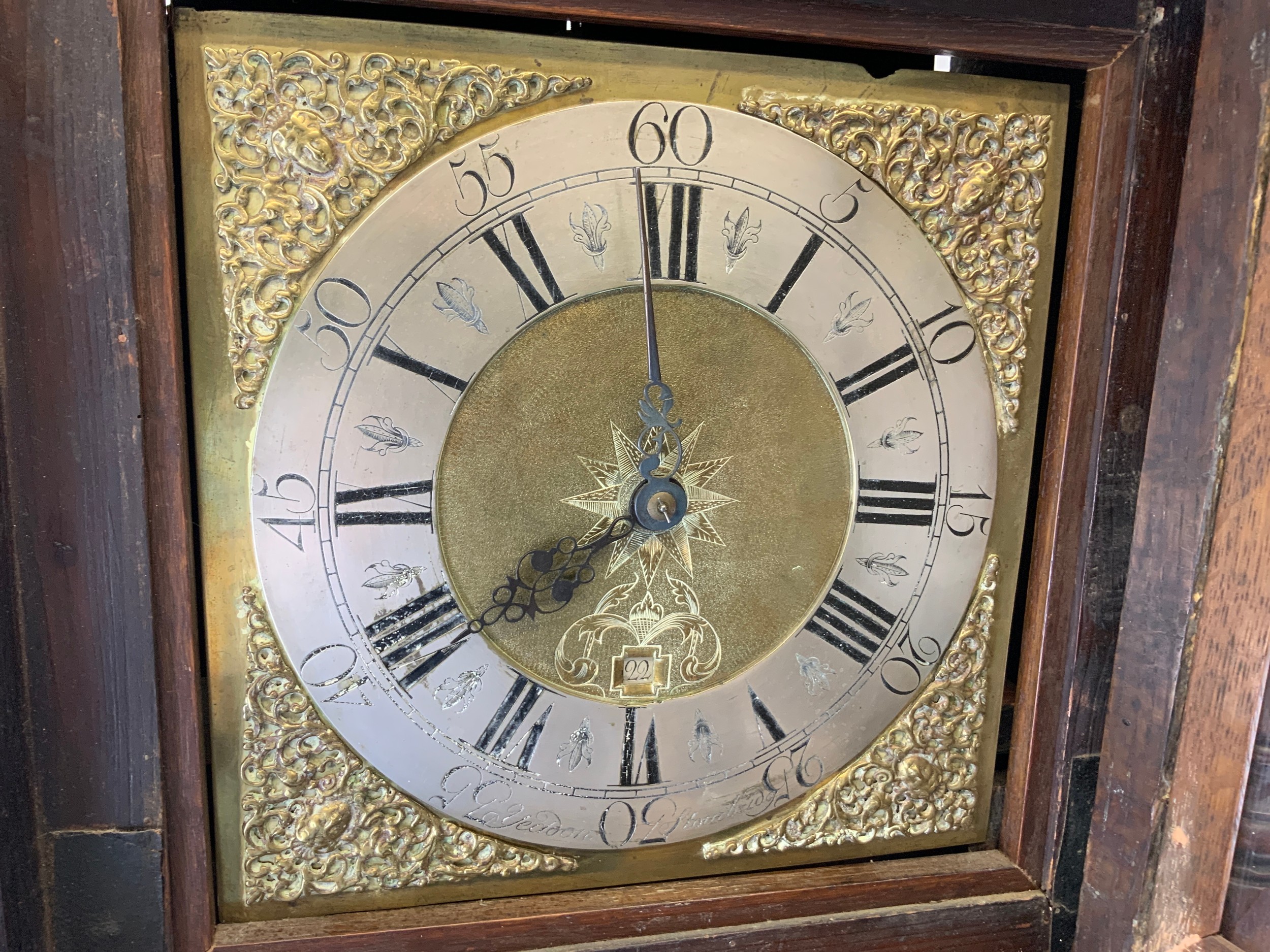 Oak Brass Faced Longcase Clock - Image 4 of 6