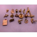 Quantity of Charms - Some Marked 18k and 9ct - Total Weight 35gms