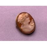 9ct Gold Cameo Brooch