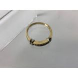 14ct Gold and Diamond Ring - Size O