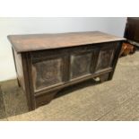 19th Century Oak Coffer - 141cm W x 54cm D x 70cm H