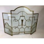 Art Deco Brass and Glass Cinema Ticket Screen - Ex Regal Cinema, Barnstaple - 183cm W x 98cm H