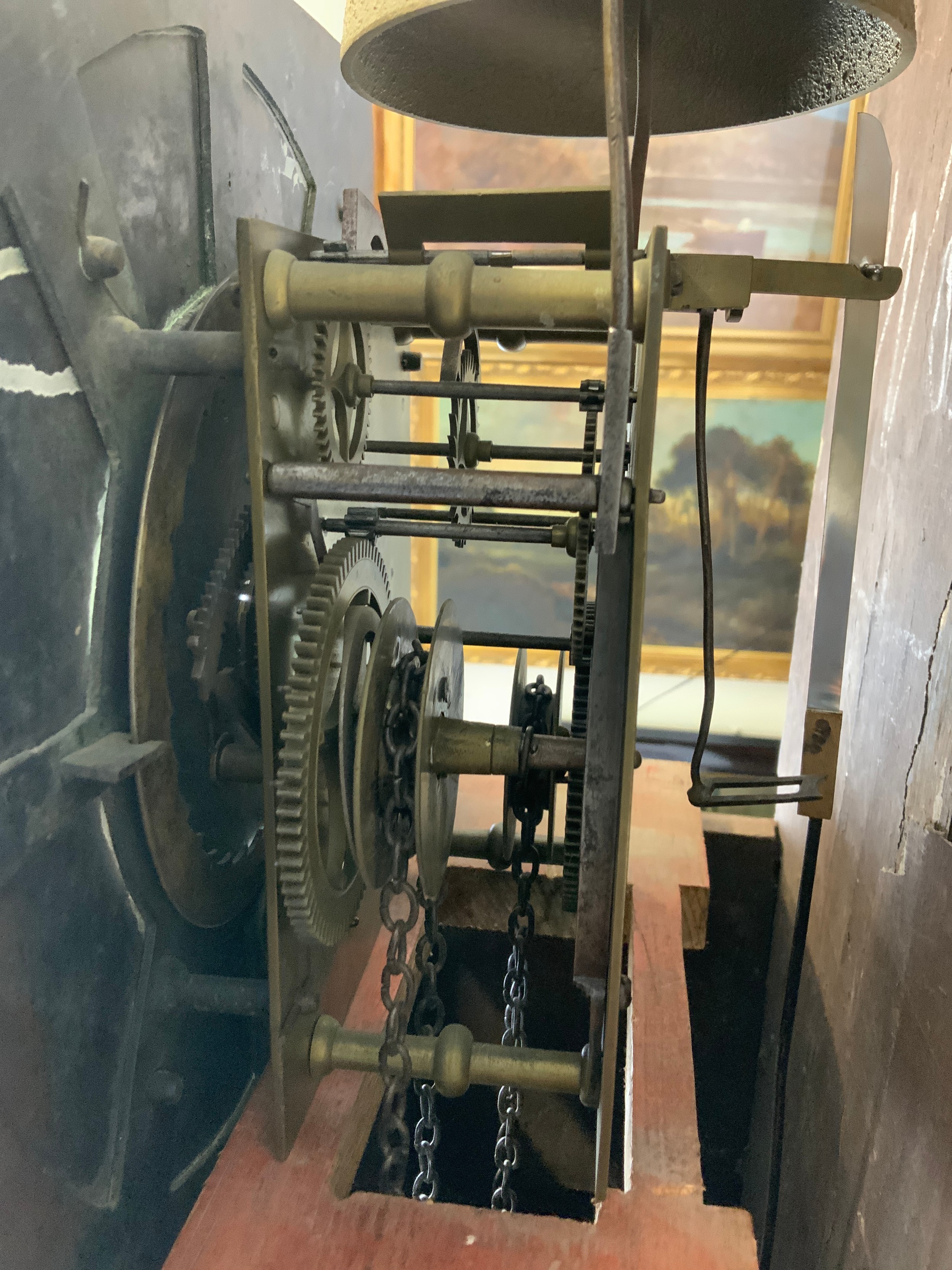 Oak Brass Faced Longcase Clock - Image 6 of 6