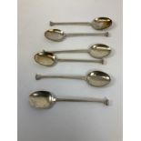 6x Silver Coffee Spoons - 60gms