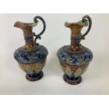 Pair of Doulton Ewers - Damage to One