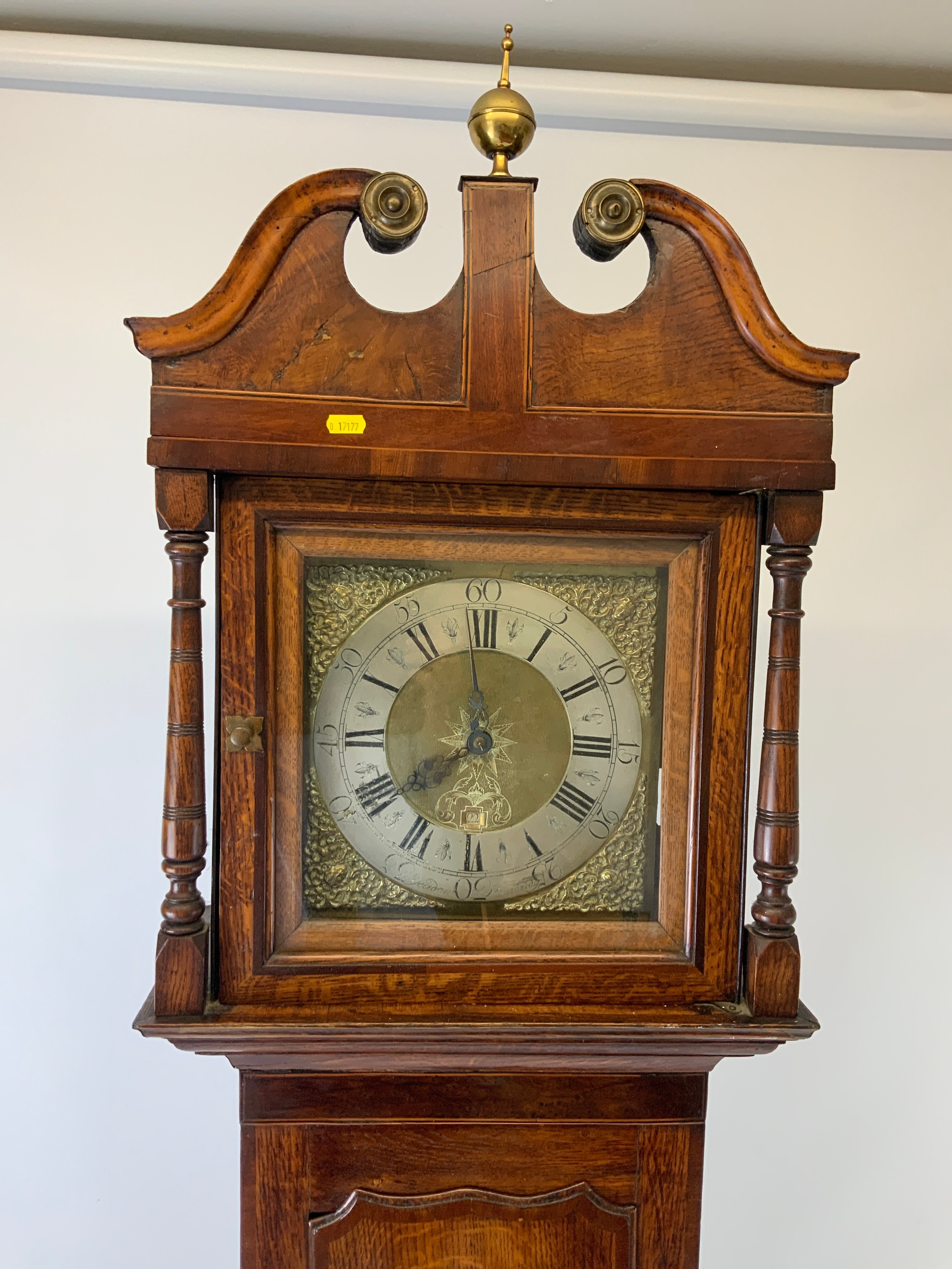 Oak Brass Faced Longcase Clock - Image 2 of 6