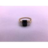 9ct Gold Diamond Ring - Size M