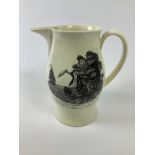 Liverpool Creamware Jug Depicting and Inscribed Sweet Poll of Plymouth and a Sailor Farewell and a