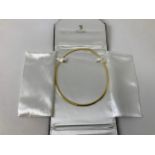 18ct Yellow and White Gold Reversible Omega Style Necklet - 5mm Wide - 30.8gms - Supplied by