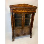 Continental Marquetry Glazed Bookcase