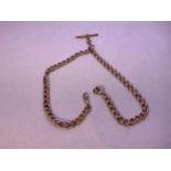 9ct Gold Watch Chain - 50gms - 45cm - Marked on Every Link