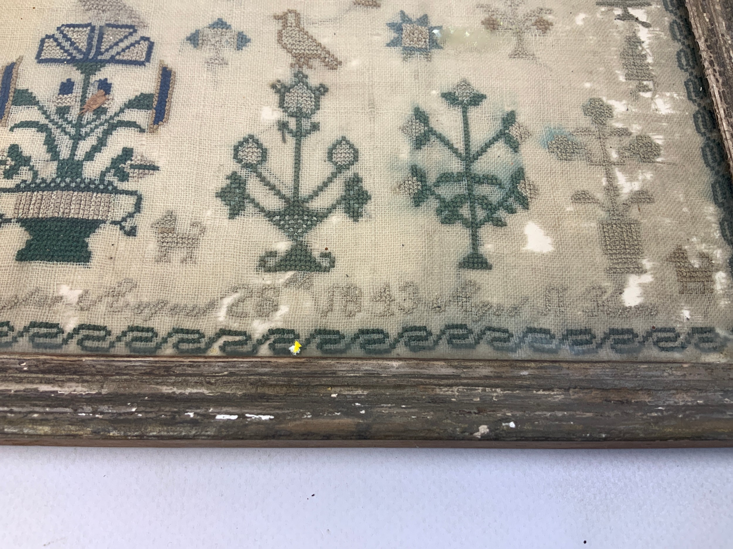 Framed Embroidery Sampler - Dated 1843 - Image 2 of 3