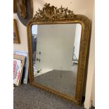 Victorian Gilt Framed Overmantel Mirror - 107cm x 147cm