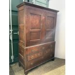 19th Century Oak Housekeepers Cupboard - 193cm High x 133cm Wide