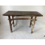 Rustic Table - 137cm W x 62cm D x 85cm H