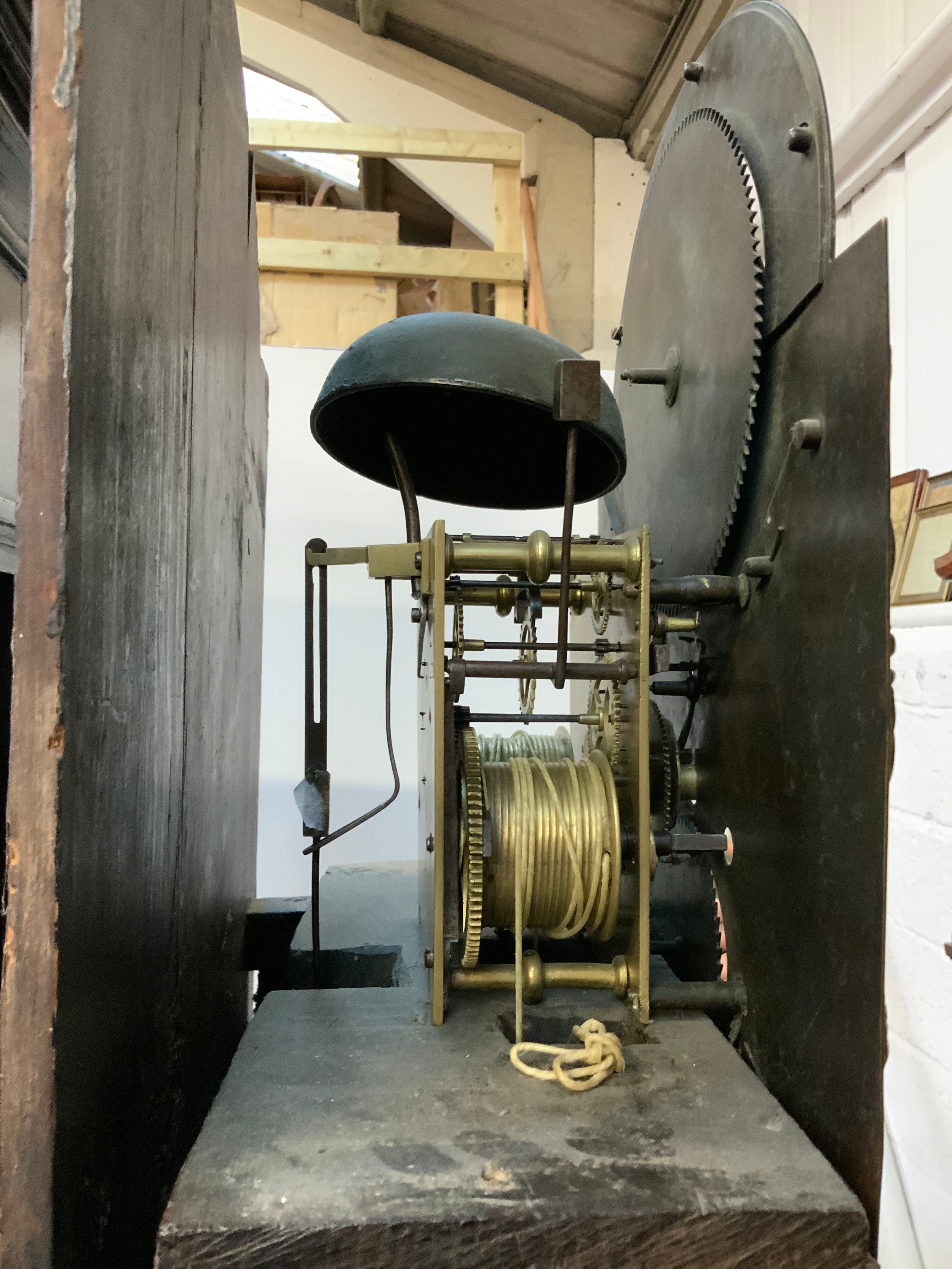 Brass Faced Longcase Clock - David Matthews, Carmarthen - High Water at Carmarthen - Image 5 of 5