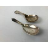 2x Silver Caddy Spoons