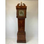 Oak Brass Faced Longcase Clock