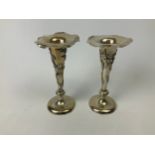 Pair of Chinese Silver Trumpet Vases - Wang Hing & Co - 180gms