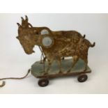 Folk Art Naive Pull Along Automaton Toy