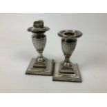 Pair of Filled Silver Candlesticks - 11cm