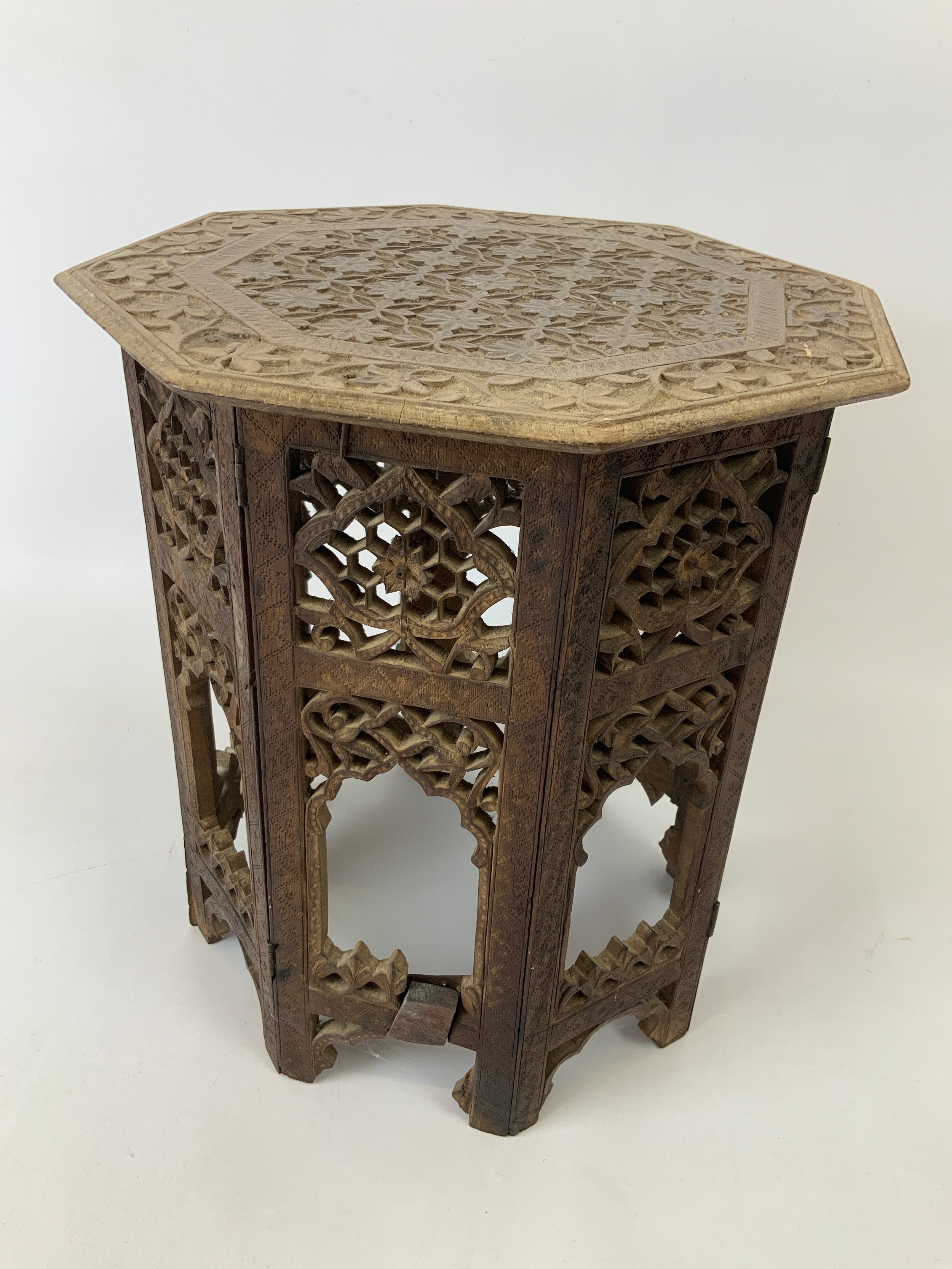 Small Carved Table - 34cm H