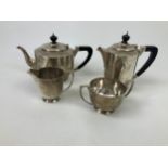 Four Piece Silver Tea Set - London 1937 - 1150gms