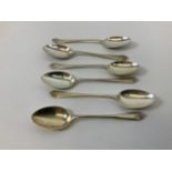 6x Silver Coffee Spoons - 75gms