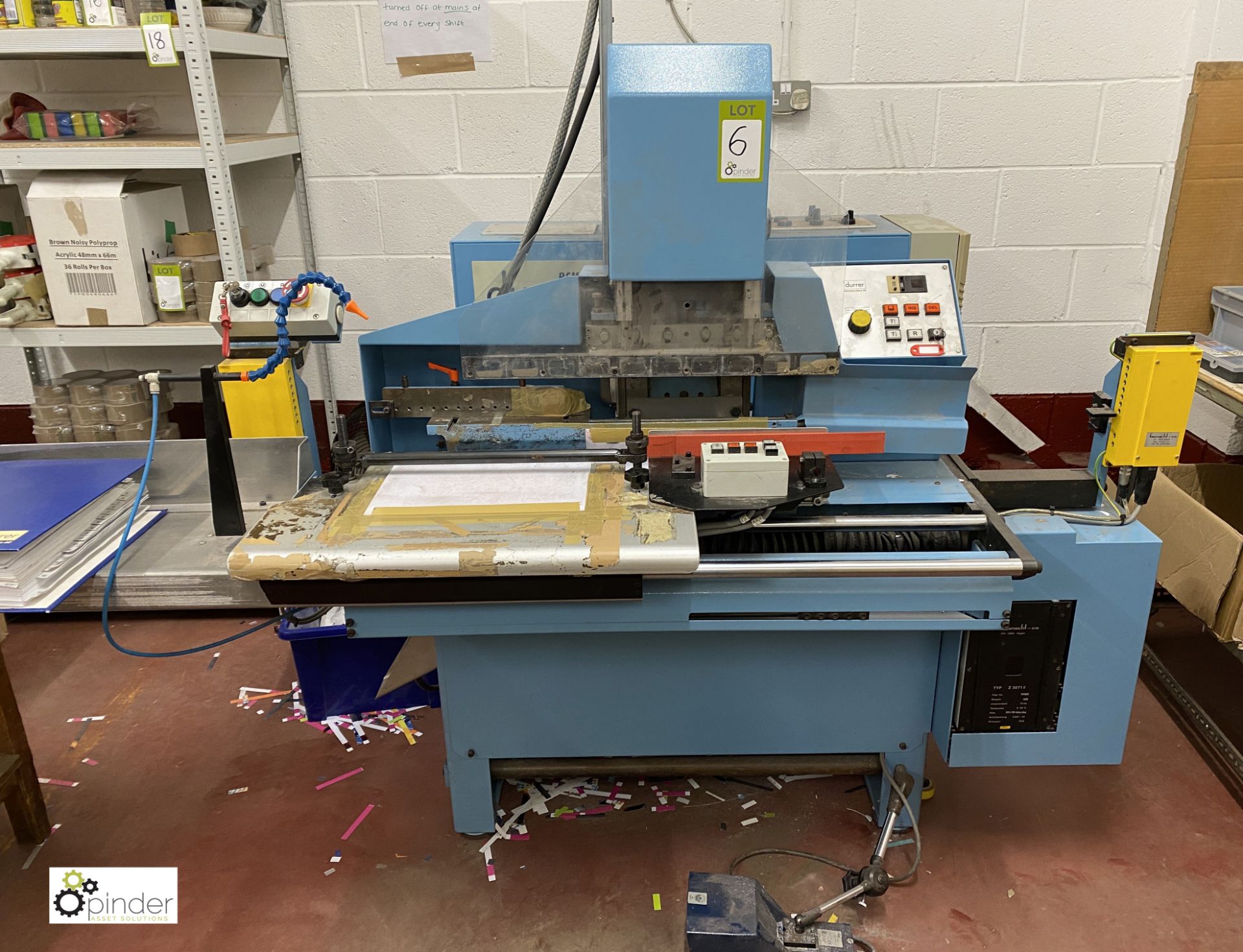 Durrer Remat 3A Index Cutting Machine, serial number 3A53, year 2004, 400volts, with spare blade - Image 4 of 32