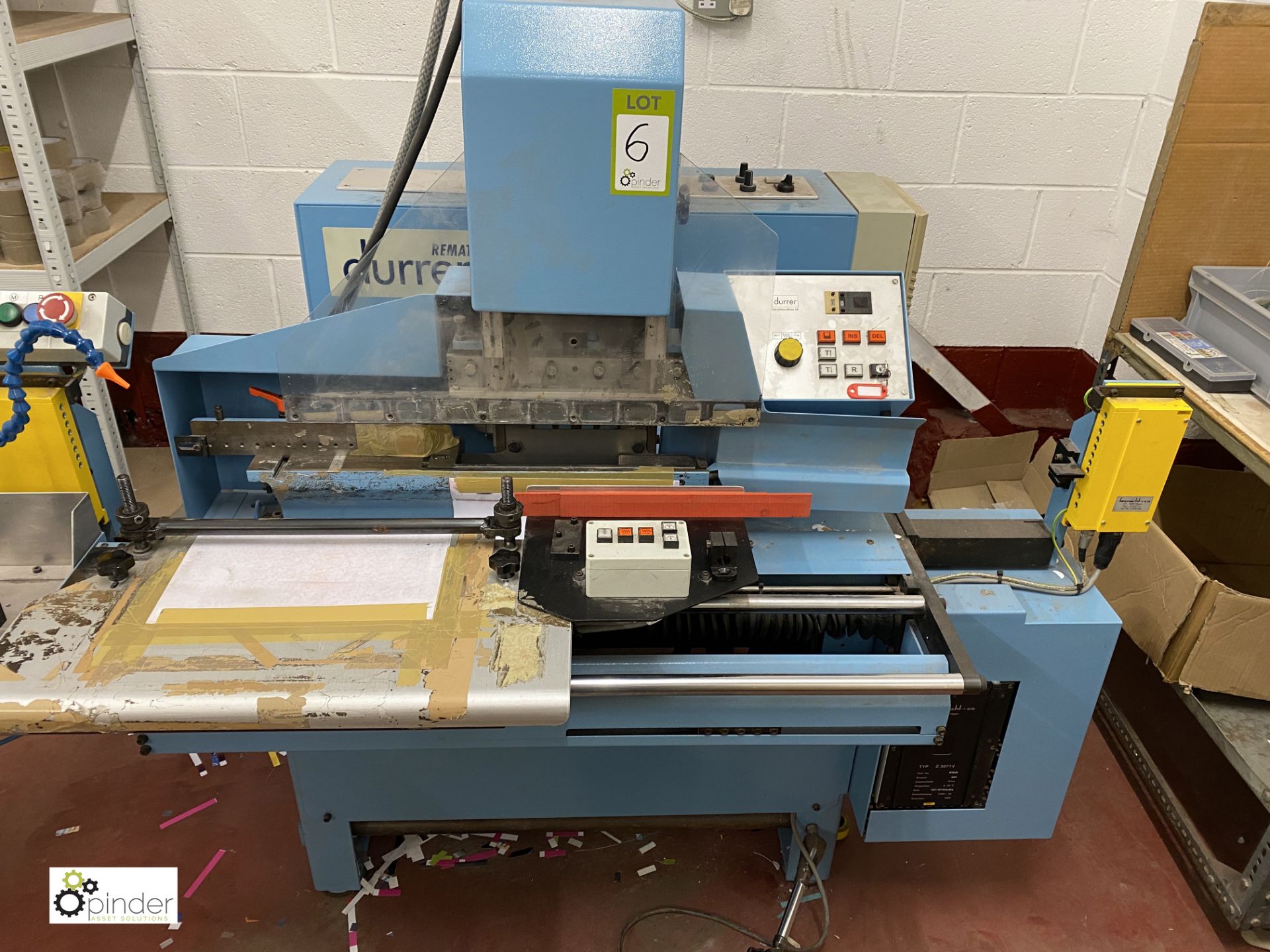 Durrer Remat 3A Index Cutting Machine, serial number 3A53, year 2004, 400volts, with spare blade - Image 2 of 32