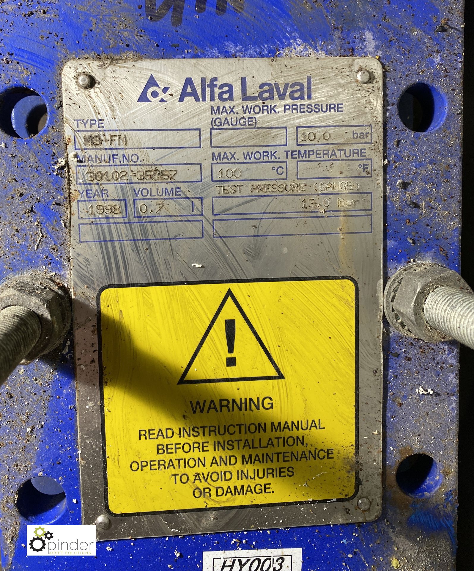 3 various Alfa Laval Heat Exchangers (container 2) (please note there is a lift out fee of £5 plus - Image 4 of 9