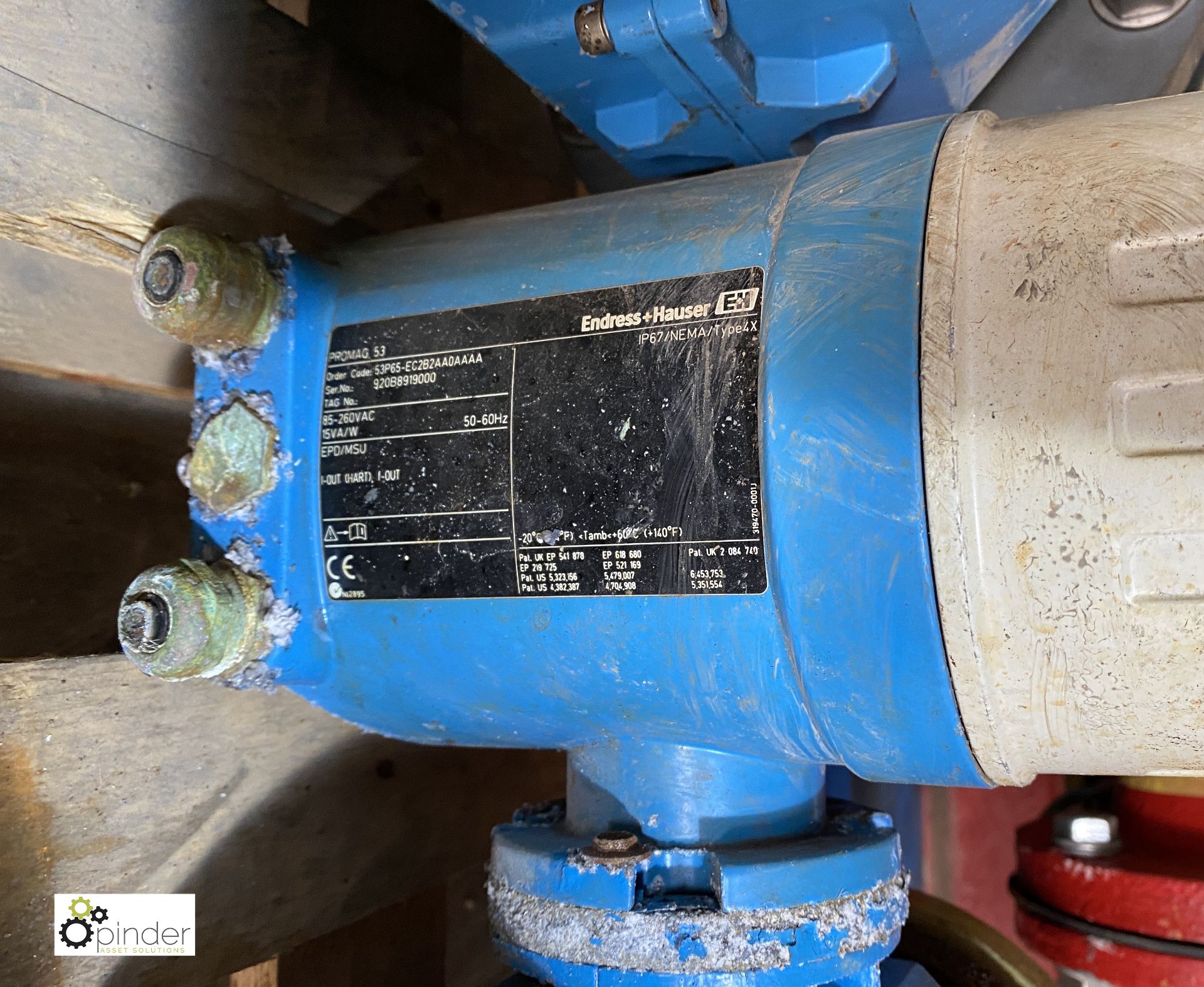 4 various Endress & Hauser Flow Meters, with valves (container 2) (please note there is a lift out - Image 9 of 9