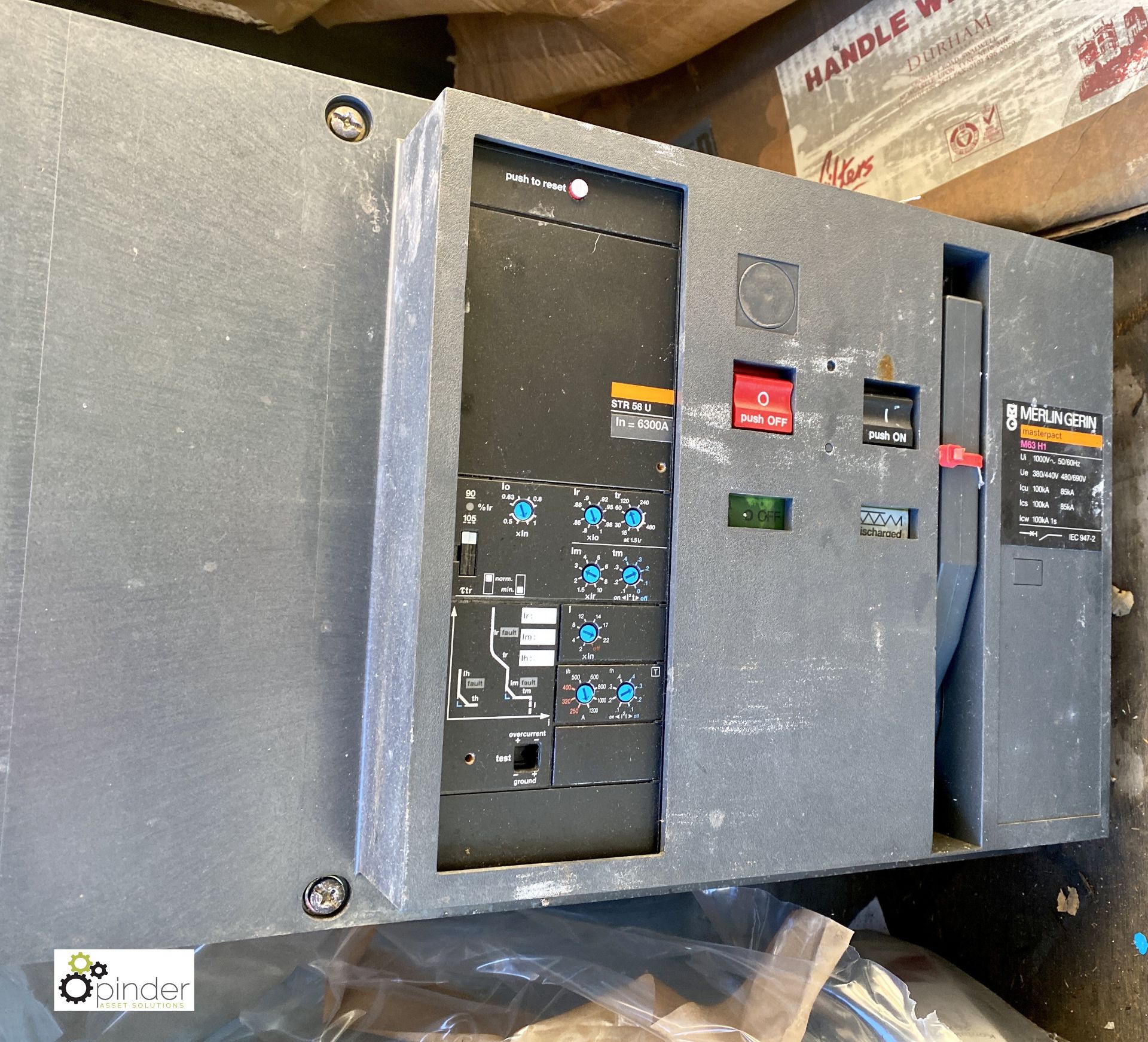 Merlin Gerin M63 H1 Circuit Breaker, 1000v, 100kva (container 2) (please note there is a lift out - Image 2 of 3