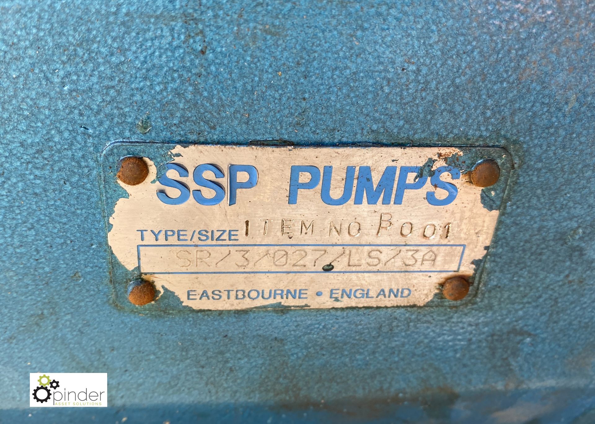 SSP Pump, type/size SR/3/027/LS/3A (container 3) (please note there is a lift out fee of £5 plus VAT - Image 3 of 4