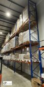 5 bays heavy duty boltless Pallet Racking comprising 6 uprights 8000mm x 1100mm, 30 beams 3400mm x