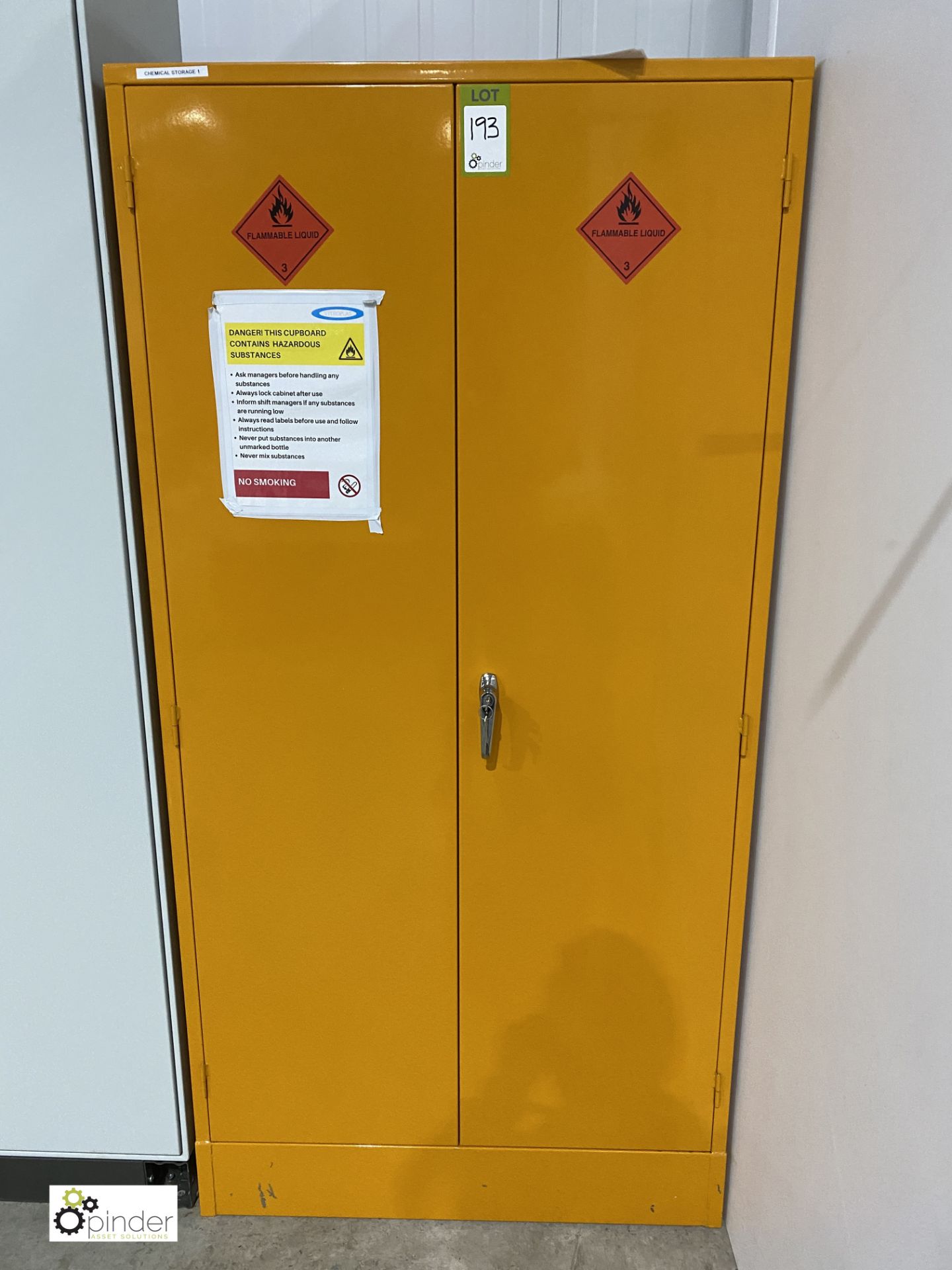 Steel Hazardous Substance Cabinet, 910mm x 460mm x 1830mm