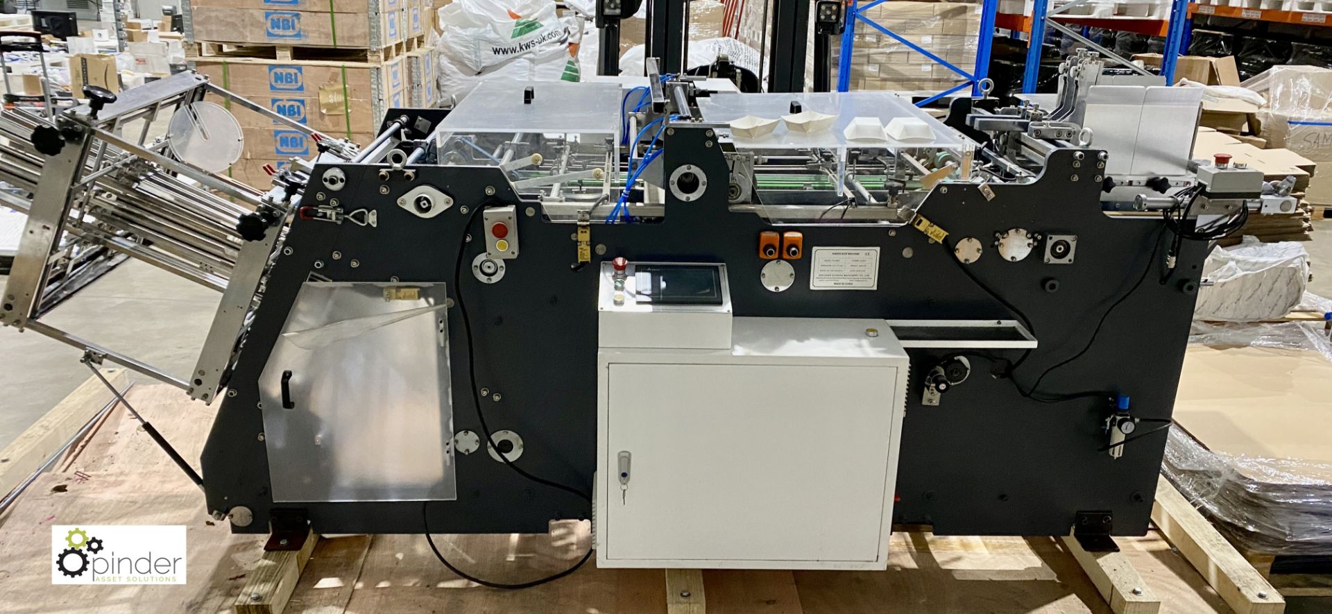 Zhejiang Guohao QH-9905 Paper Box/Tray Forming Machine, year 2019, serial number QC19SC0910 - Image 2 of 17