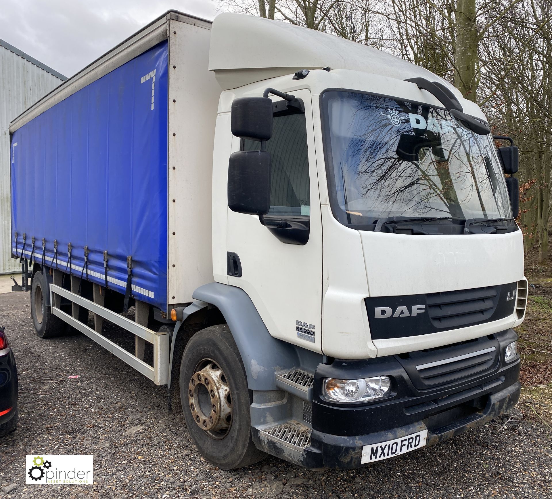 DAF FA LF 55.220 Curtainside Truck, day cab, with Bevan curtainside body, 6750mm, Registration: MX10 - Image 2 of 12