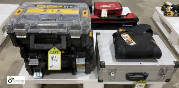 3 Dewalt Tool Cases, Aluminium Case and Tool Belt