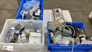Quantity various Electrical Fittings, including switches, isolators, sockets, (please note pallet is